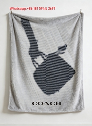Coach Bag Shadow Stripe Flannel Throw Blanket for Sofa C165